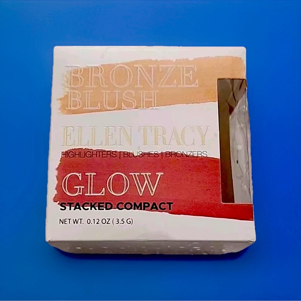 Ellen Tracy Glow Stacked Compact - Bronze, Cream, Red